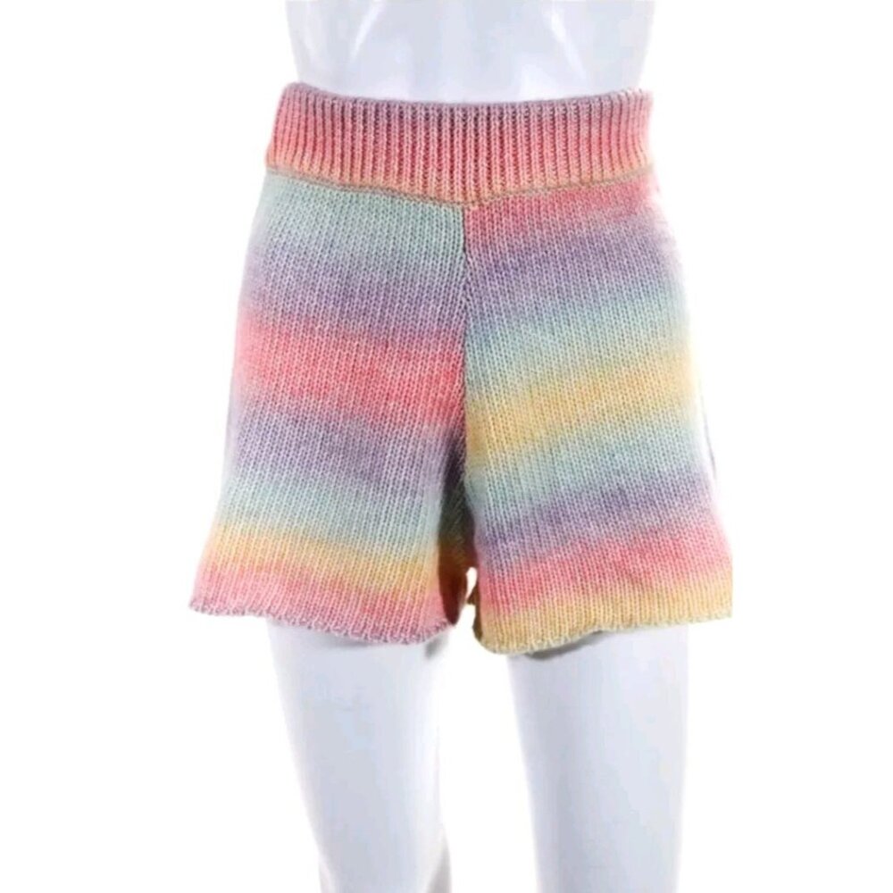 Something Navy Poppy Ombre Sweater Shorts Pastel Multi Colored Size XS NWT $95